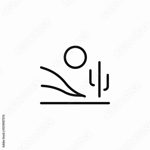 desert field icon sign vector