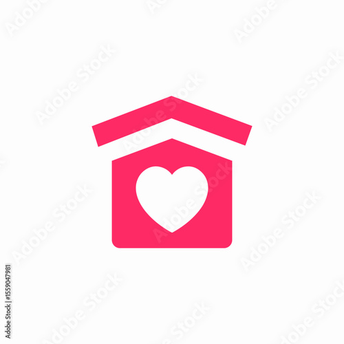 favorite house location icon sign vector