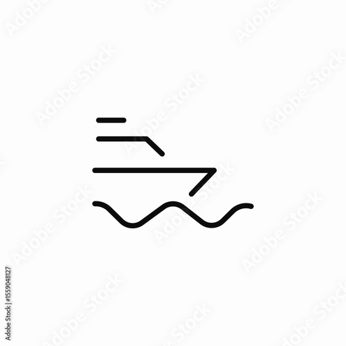 float boat icon sign vector