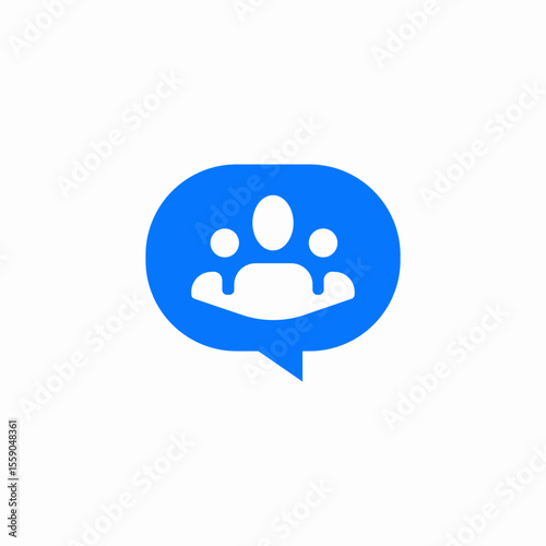 group chat message icon sign vector
