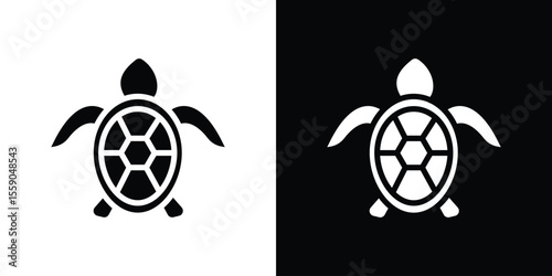 Sea turtle icon vector design element vector eps 10
