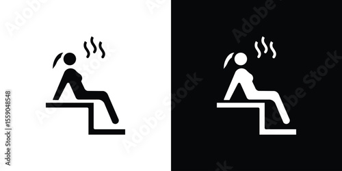 Sauna icon vector design element vector eps 10