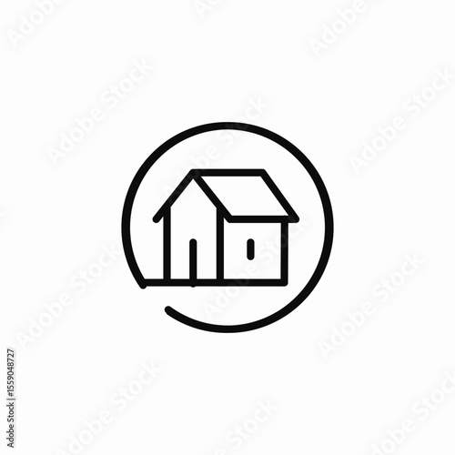 housing facility icon sign vector