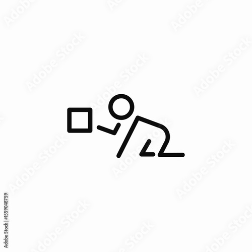 item reach icon sign vector