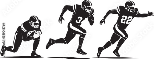 American Football Player Silhouette Bundle – SVG PNG for Cricut

Football Action Silhouettes – Tackle, Throw, Catch Vector Set

Helmet & Touchdown Silhouettes – Sports Clipart for DIY Projects

Americ
