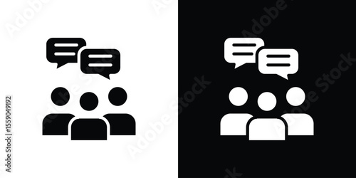 Public opinion icon vector design element vector eps 10