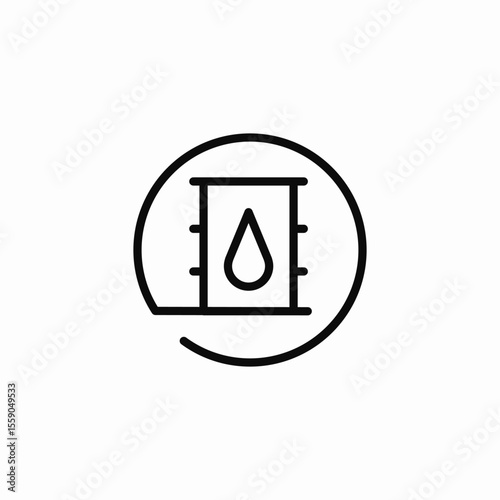 oil barrel facility icon sign vector