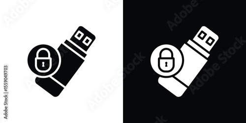 Pendrive security icon vector design element vector eps 10