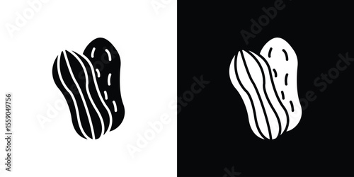 Peanut icon vector, Symbol, logo illustrations