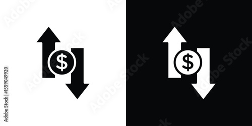 Operating profit loss icon vector design element vector eps 10
