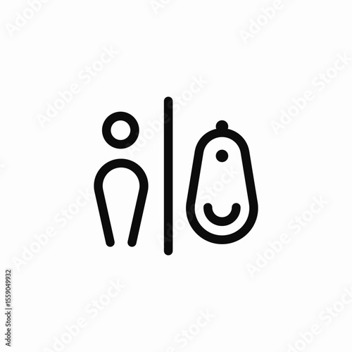 restroom area icon sign vector