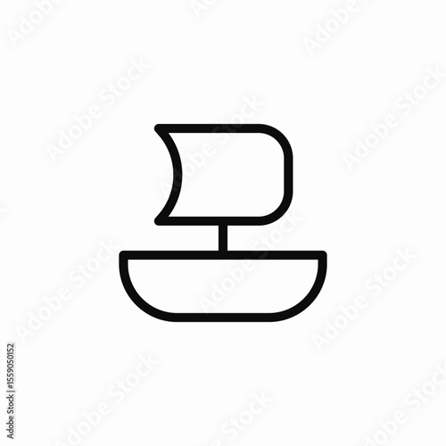 sailing ship icon sign vector