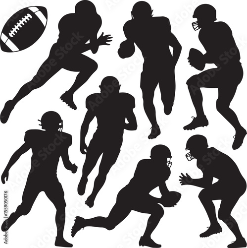 American Football Player Silhouette Bundle – SVG PNG for Cricut

Football Action Silhouettes – Tackle, Throw, Catch Vector Set

Helmet & Touchdown Silhouettes – Sports Clipart for DIY Projects

Americ