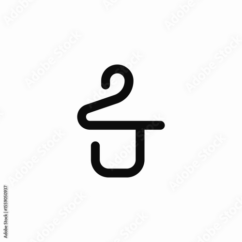 towel hanger icon sign vector