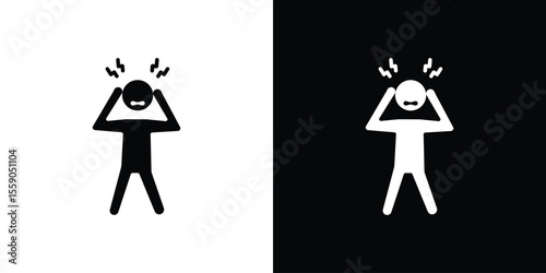 Irritated human icon vector design element vector eps 10