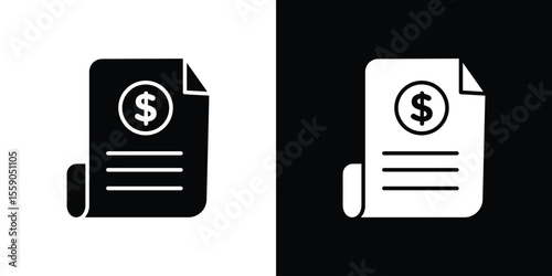 Invoice icon vector, Symbol, logo illustrations
