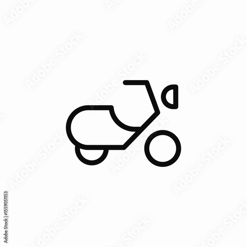 transportation scooter icon sign vector