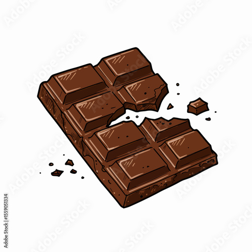 Delicious milk chocolate bar broken into pieces. Sweet milk chocolate bar is perfect for World Chocolate Day celebration. Indulge in rich milk chocolate bar this World Chocolate Day.