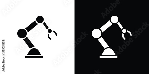 Industrial robot icon vector design element vector eps 10