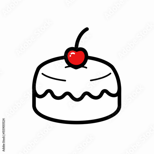 Sweet chocolate cake with cherry topping. Delicious chocolate dessert perfect for World Chocolate Day celebration. Indulge in rich chocolate flavor this World Chocolate Day.