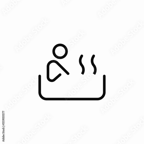 warm bath steam icon sign vector