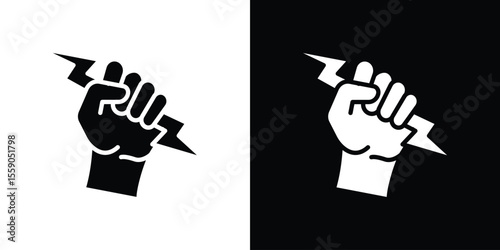 Hand with Power icon vector design element vector eps 10