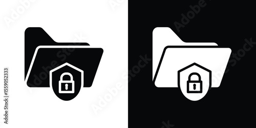 Folder security icon vector design element vector eps 10