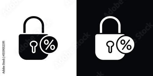 Fixed rate mortgage icon vector design element vector eps 10