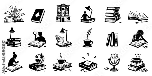 Bookstore & Reading Icons