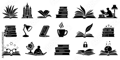Bookstore & Reading Icons