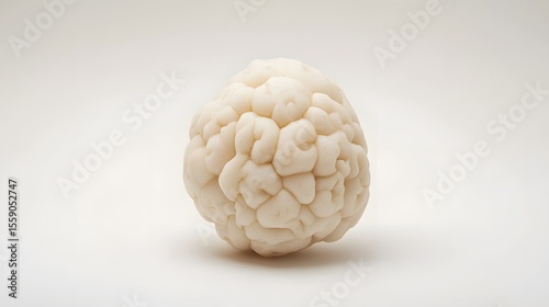 Abstract White Organic Shape Resembling Human Brain Structure