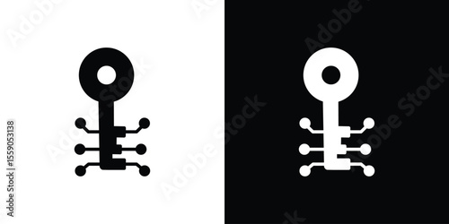Digital key icon vector design element vector eps 10