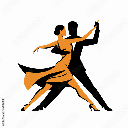 Independence Day in Argentina depicted through dancers. Celebrating Independence Day in Argentina with tango performance, showcasing passion and tradition.