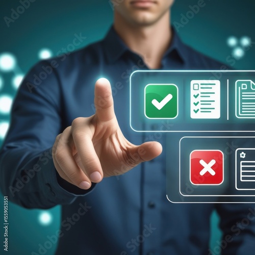  Business Work & Assessment Concept | Online Survey & Exam Illustration – Premium Photo
