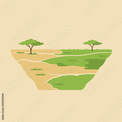 Celebrating International Tiger Day with an illustration of wildlife habitat featuring trees and vegetation. International Tiger Day highlights need for conservation,