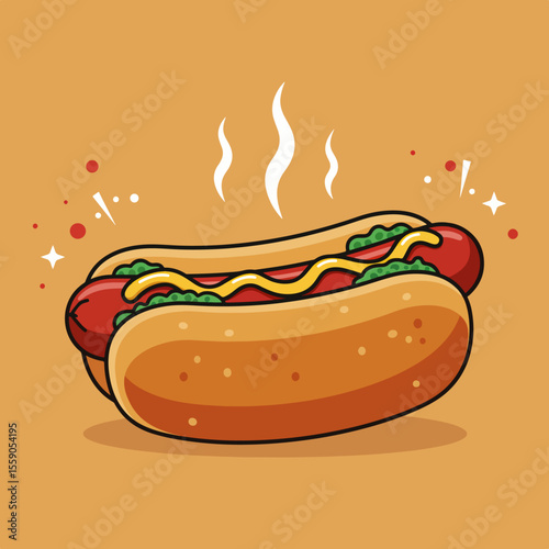 Celebrating National Hot Dog Day with a delicious hot dog and mustard on a toasted bun. This National Hot Dog Day, enjoy a tasty treat with simple toppings. National Hot Dog Day for food lovers.