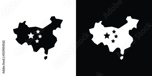 China map icon vector design element vector eps 10