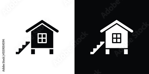 Chicken coop icon vector design element vector eps 10