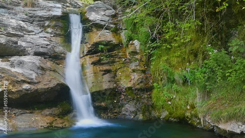 Close-up of a waterfall. Silk effect. Long exposure.
Small 