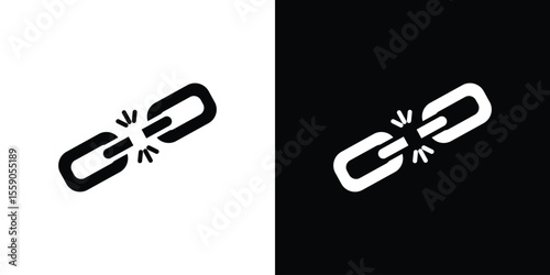 Broken link icon vector design element vector eps 10
