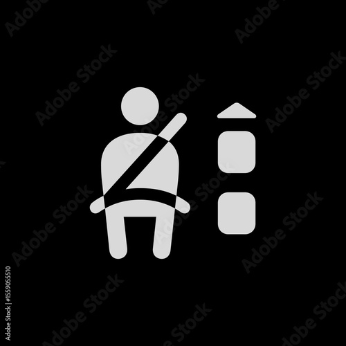 Driver with One Passenger Filled Icon