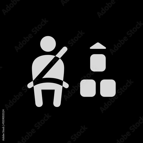 Driver with Two Passengers Filled Icon