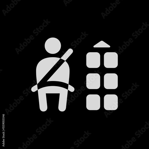 Driver with Four Passengers Filled Icon