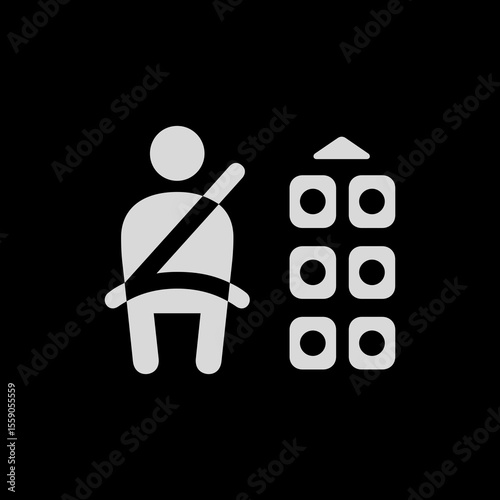Driver with Four Passengers Icon