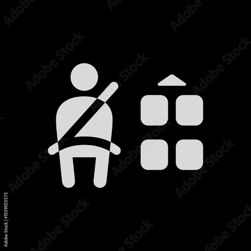 Driver with Three Passengers Row 2 Filled Icon