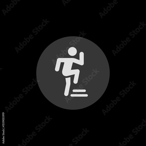 Step Training Icon (Circle