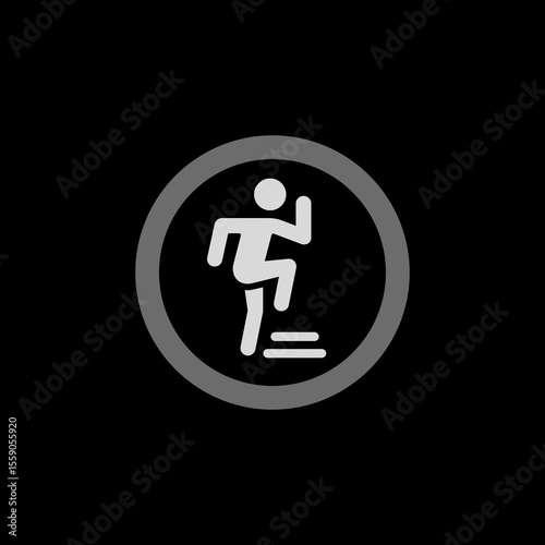 Step Training Icon (Circle)