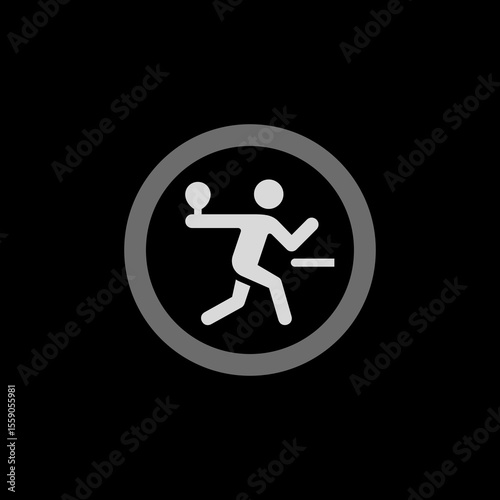 Table Tennis Icon (Circle)