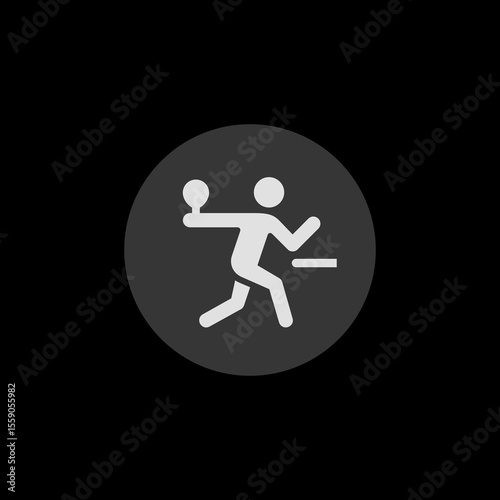 Table Tennis Icon (Circle