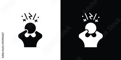 Anxiety icon vector design element vector eps 10